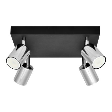 LED Bodové svietidlo TUNE 4xGU10/4,8W/230V matný chróm/čierna