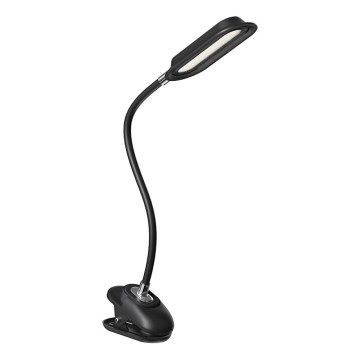 LED+CCT Stmievateľná stolná lampa s klipom CLIP LED/7,5W/230V 3000/4200/5000K čierna