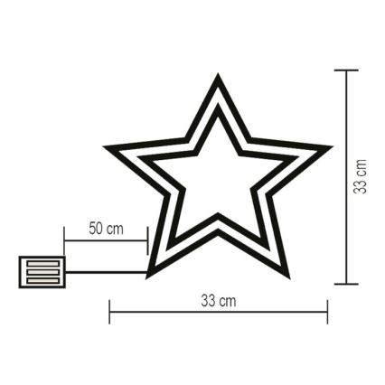 LED Dekorácia do okna LED/3xAA multicolor