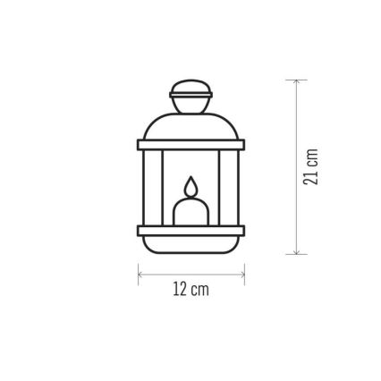 LED Dekoračná lucerna VINTAGE 1xLED/1,5W/3xAA