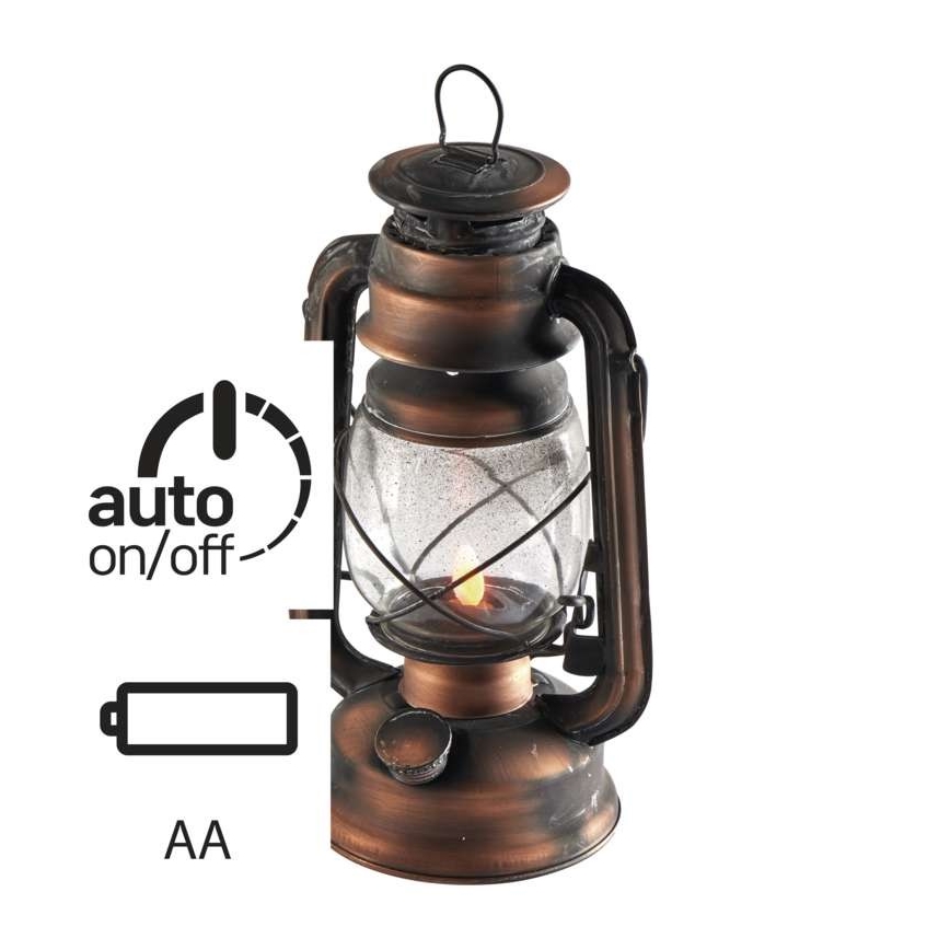 LED Dekoračná petrolejka VINTAGE 1xLED/1,5W/3xAA