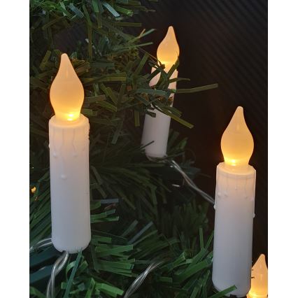 LED  dekoračná reťaz 10xLED/2xAA 1,65 m teplá biela sviečky