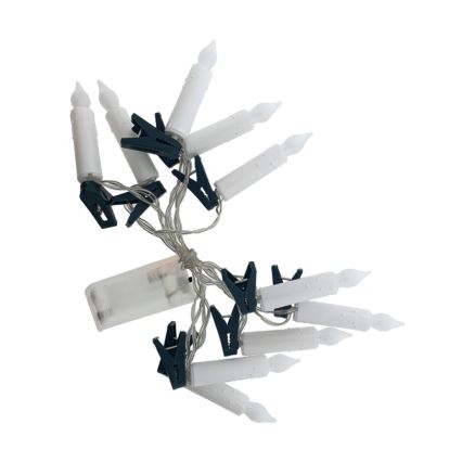 LED  dekoračná reťaz 10xLED/2xAA 1,65 m teplá biela sviečky