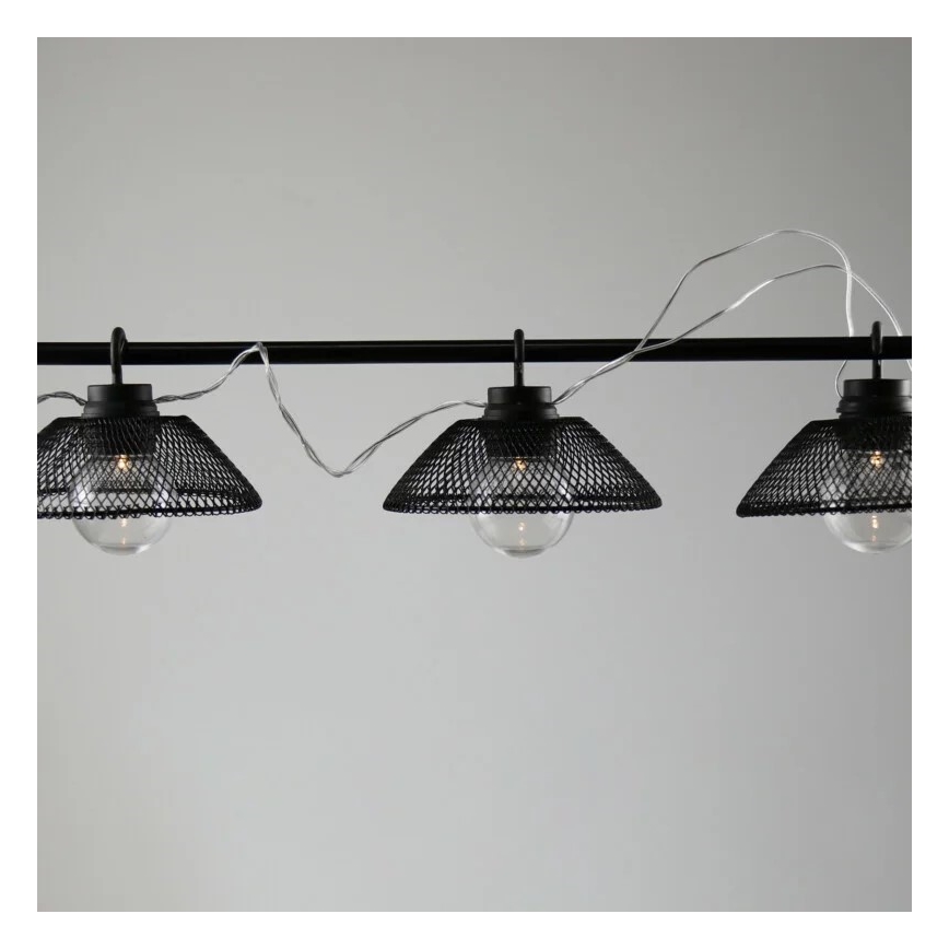 LED Dekoračná reťaz ASTRA 10xLED/2xAA 2,1 m čierna