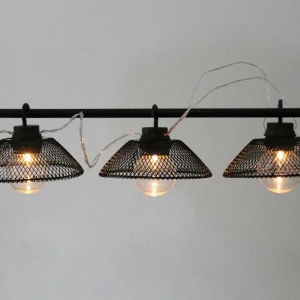 LED Dekoračná reťaz ASTRA 10xLED/2xAA 2,1 m čierna