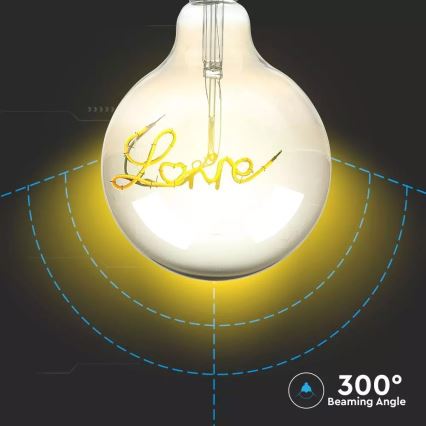 LED Dekoračná žiarovka FILAMENT G125 E27/5W/230V 2200K