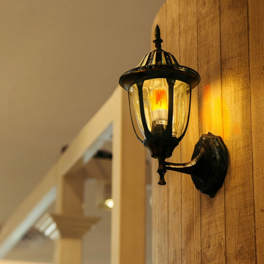LED Dekoračná žiarovka FLAME T60 E27/3W/230V 1400K