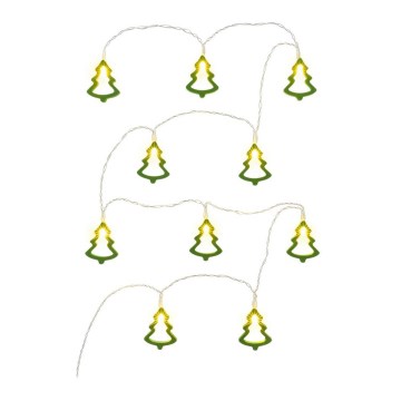 LED dekoračný reťaz 10xLED/2xAA 1,6 m teplá biela