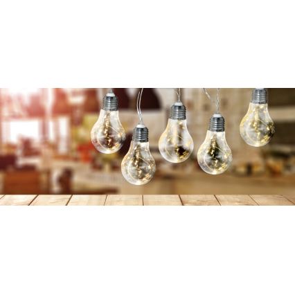 LED dekoračný reťazec SMOLDER 2,1 m 10xLED/2xAA