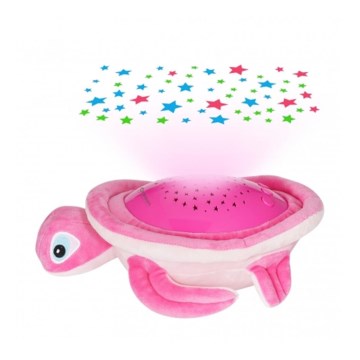 LED Detská baterka 10 melódií ružová 3xAA