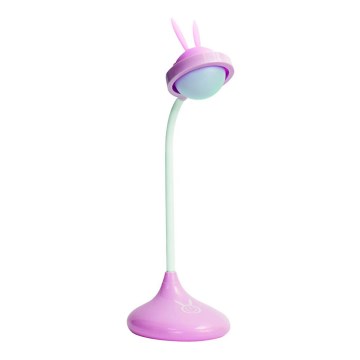 LED Detská dotyková lampička RABBIT LED/0,4W/5V 3000/6500K ružová + USB