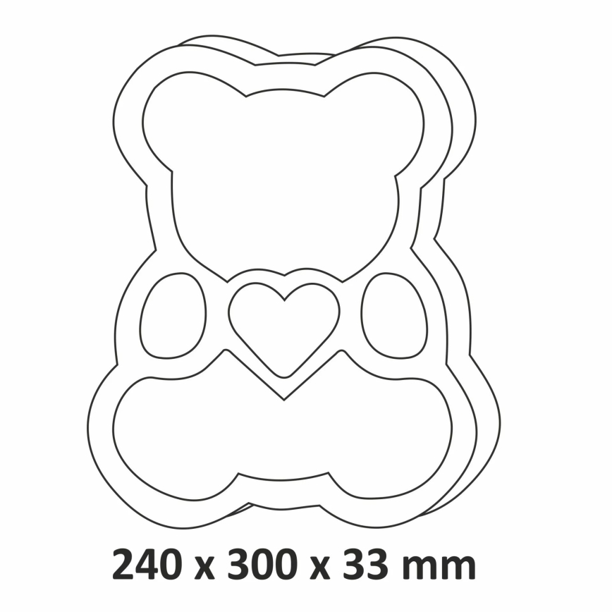 LED Detská lampa LED/2xAA modrý medveď