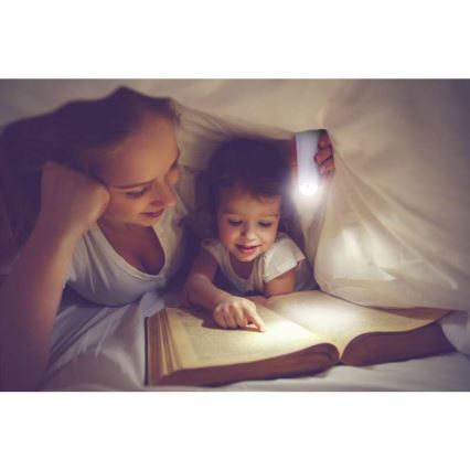 LED Detská lampa s baterkou KINDER 1xLED/0,2W/3xAAA