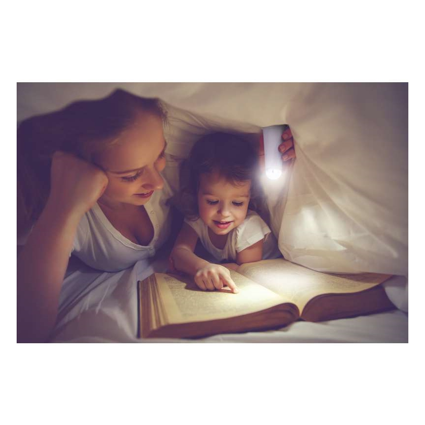 LED Detská lampa s baterkou KINDER 1xLED/0,2W/3xAAA