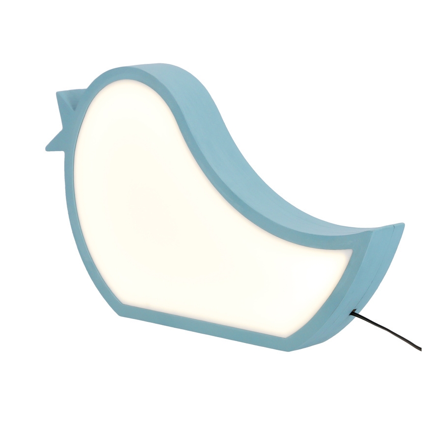LED Detská stolná lampa BIRD LED/12W/230V modrá