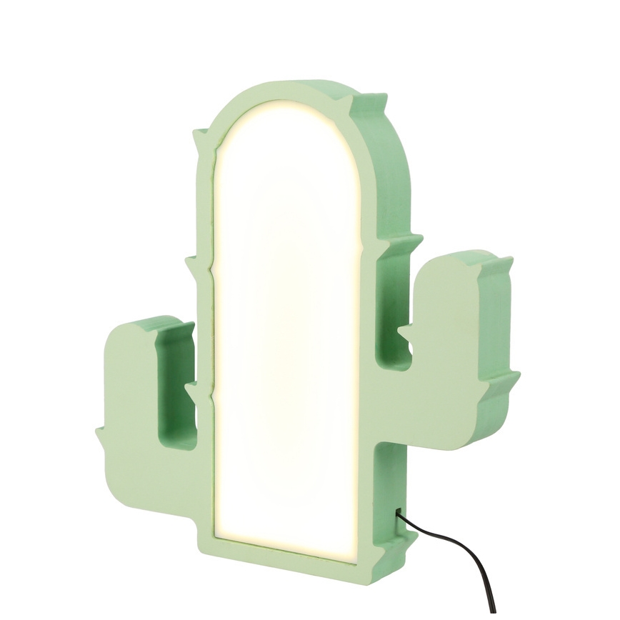 LED Detská stolná lampa CACTUS LED/10W/230V zelená