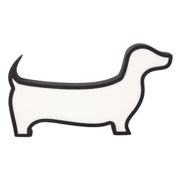 LED Detská stolná lampa DOG LED/12W/230V čierna