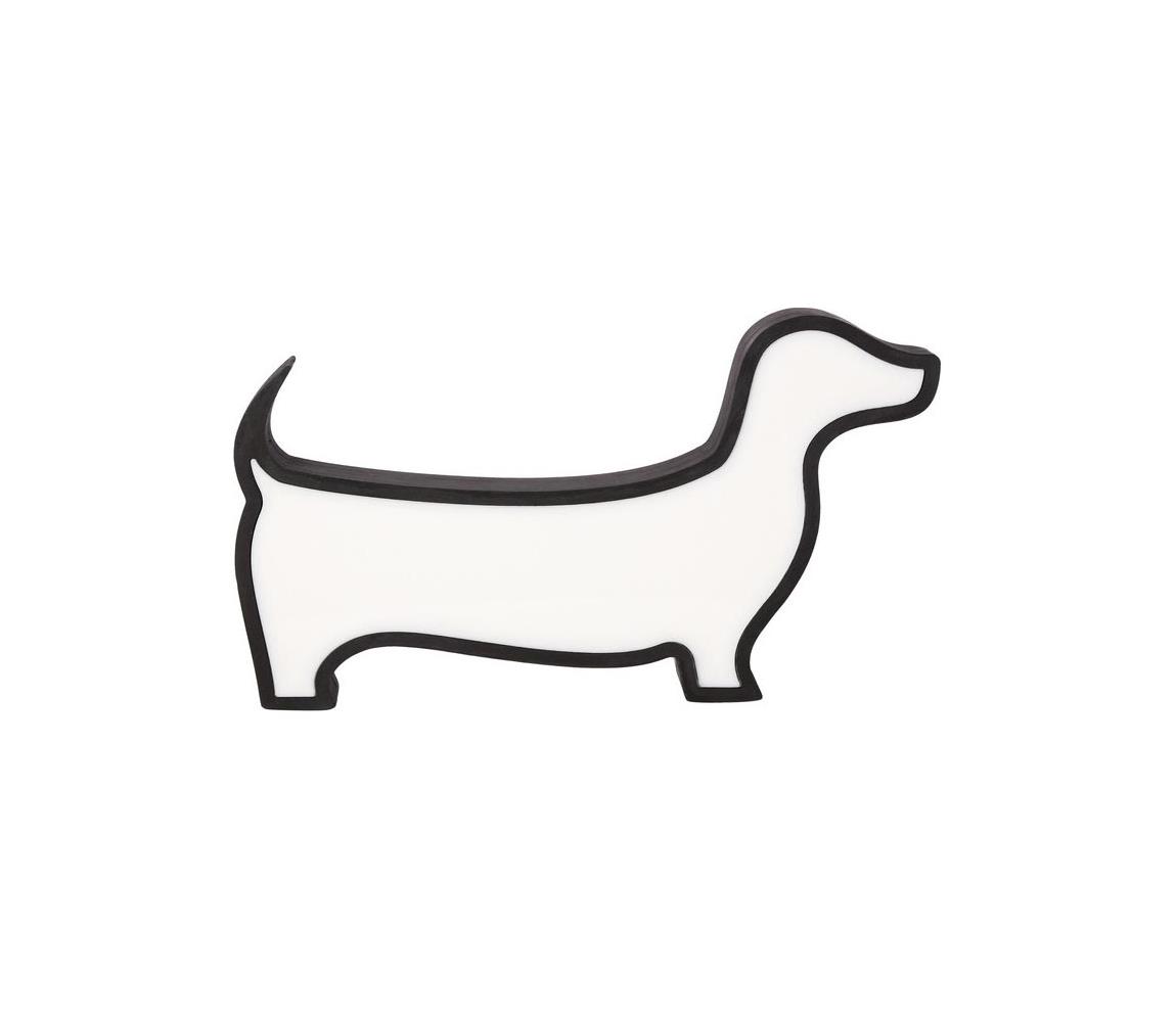 LED Detská stolná lampa DOG LED/12W/230V čierna 41-10643