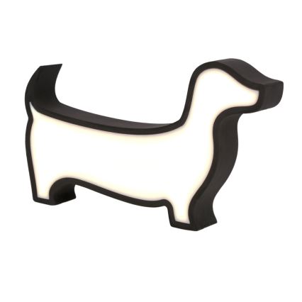 LED Detská stolná lampa DOG LED/12W/230V čierna