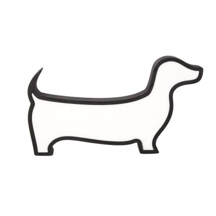LED Detská stolná lampa DOG LED/12W/230V čierna