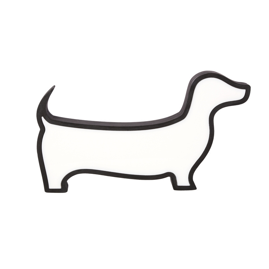 LED Detská stolná lampa DOG LED/12W/230V čierna
