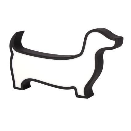 LED Detská stolná lampa DOG LED/12W/230V čierna