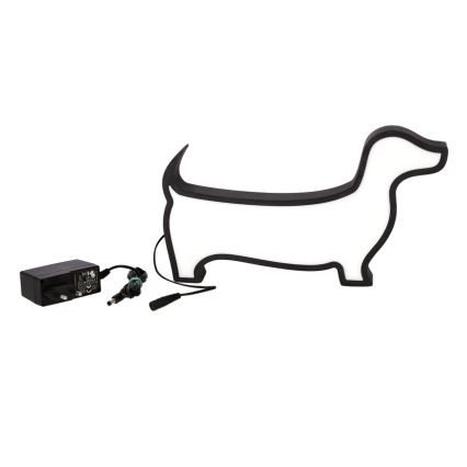 LED Detská stolná lampa DOG LED/12W/230V čierna