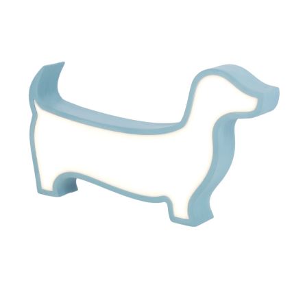LED Detská stolná lampa DOG LED/12W/230V modrá