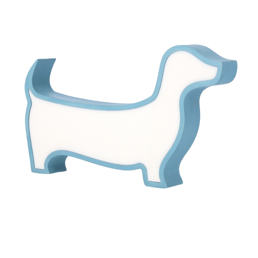 LED Detská stolná lampa DOG LED/12W/230V modrá