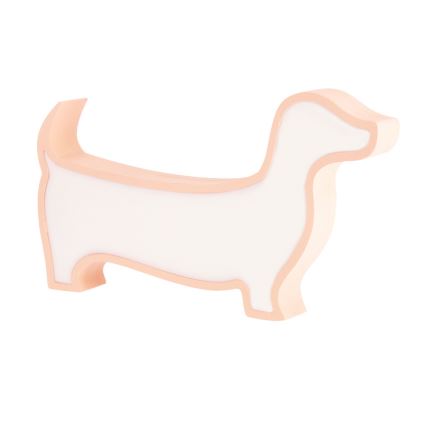 LED Detská stolná lampa DOG LED/12W/230V ružová