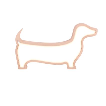 LED Detská stolná lampa DOG LED/12W/230V ružová