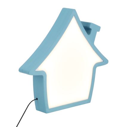 LED Detská stolná lampa HOUSE LED/10W/230V modrá