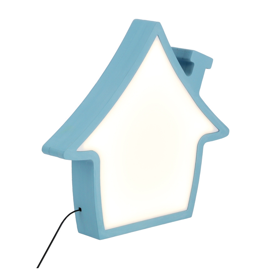LED Detská stolná lampa HOUSE LED/10W/230V modrá
