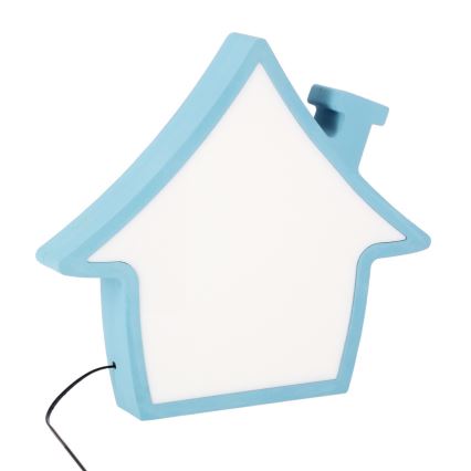 LED Detská stolná lampa HOUSE LED/10W/230V modrá