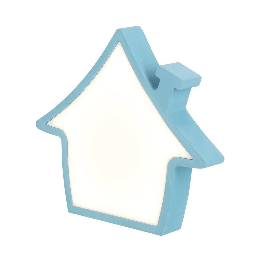 LED Detská stolná lampa HOUSE LED/10W/230V modrá