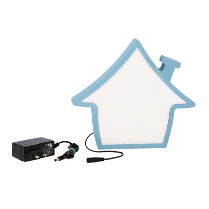 LED Detská stolná lampa HOUSE LED/10W/230V modrá