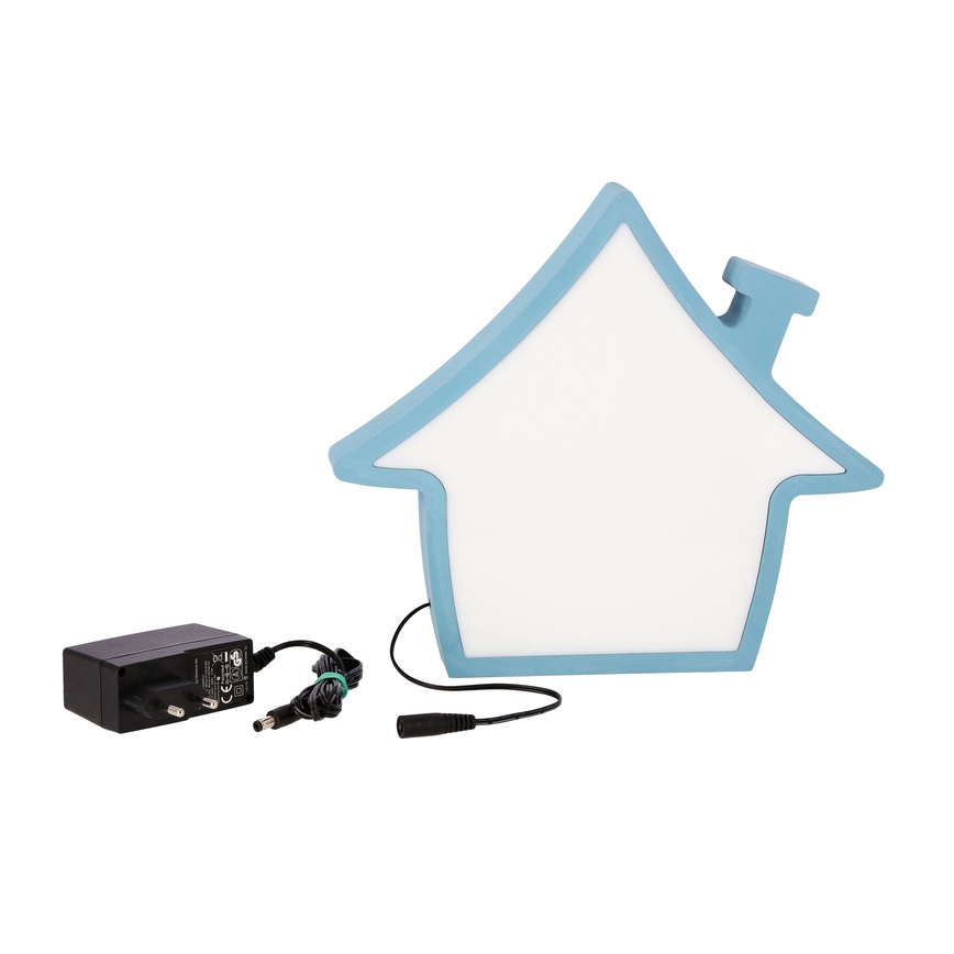 LED Detská stolná lampa HOUSE LED/10W/230V modrá