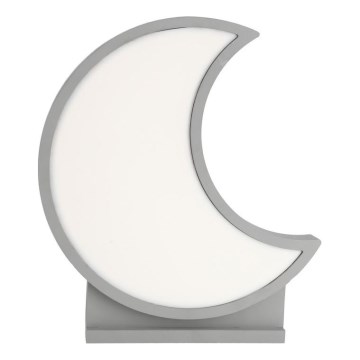 LED Detská stolná lampa MOON LED/12W/230V šedá