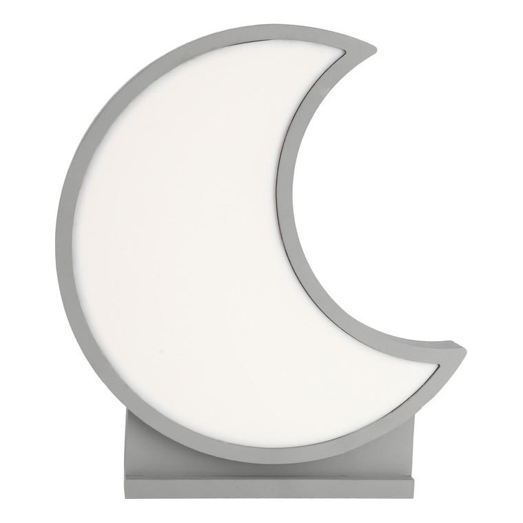 LED Detská stolná lampa MOON LED/12W/230V šedá