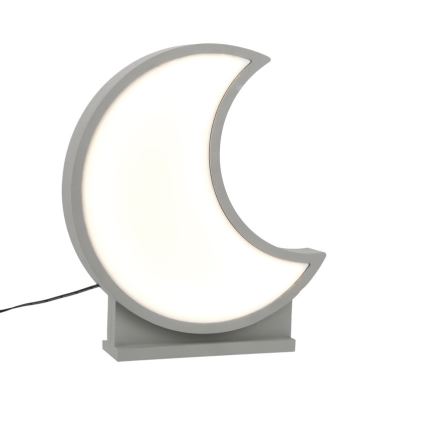 LED Detská stolná lampa MOON LED/12W/230V šedá