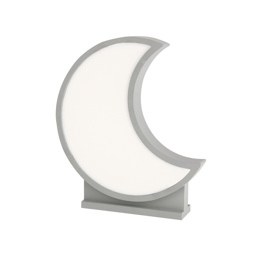 LED Detská stolná lampa MOON LED/12W/230V šedá