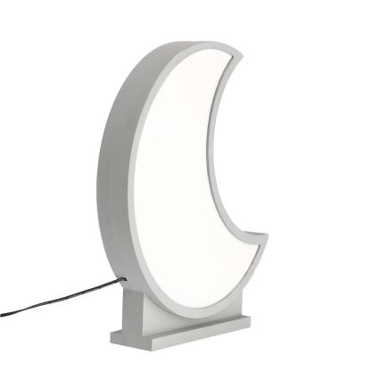 LED Detská stolná lampa MOON LED/12W/230V šedá