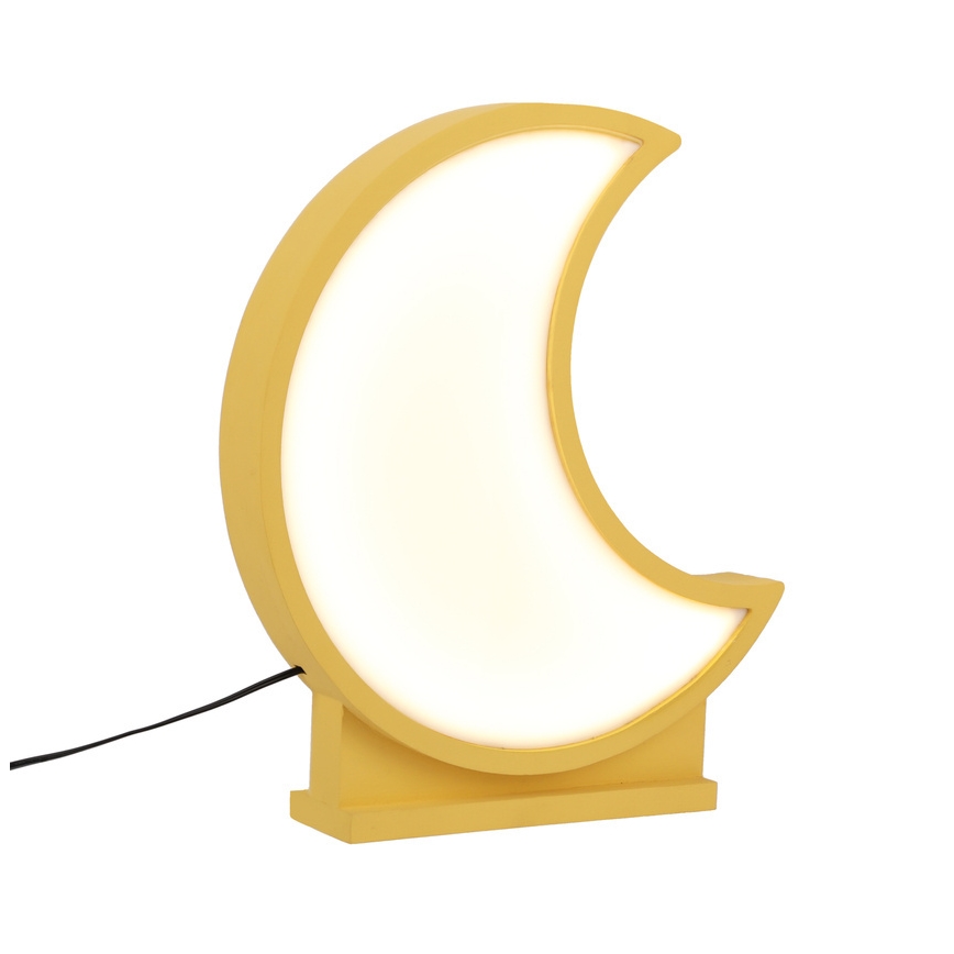 LED Detská stolná lampa MOON LED/12W/230V žltá