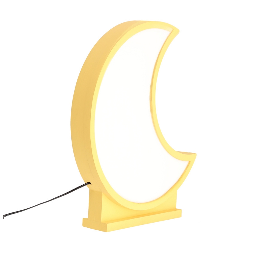 LED Detská stolná lampa MOON LED/12W/230V žltá