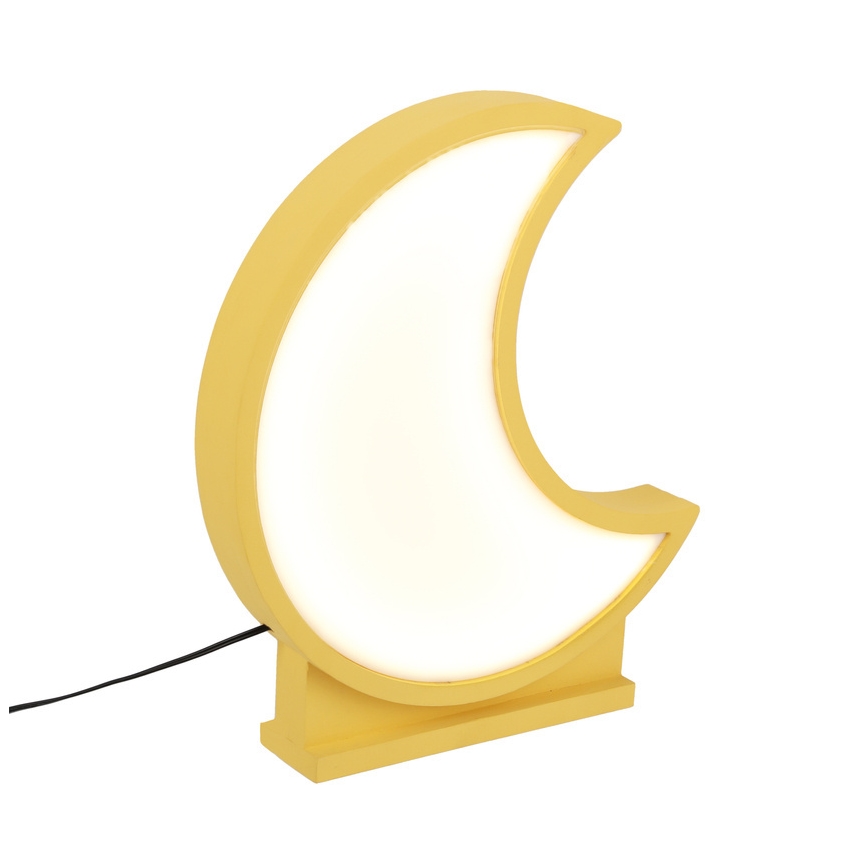 LED Detská stolná lampa MOON LED/12W/230V žltá