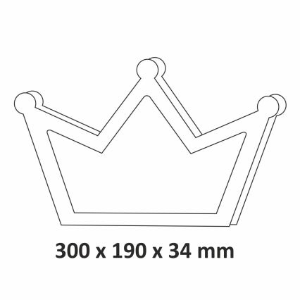 LED Detské nástenné svietidlo LED/2xAA ružová korunka