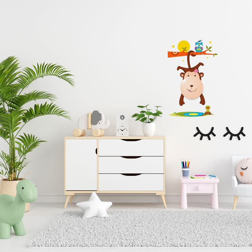 LED Detské nástenné svietidlo MONKEY 1xLED/0,6W/3xAAA