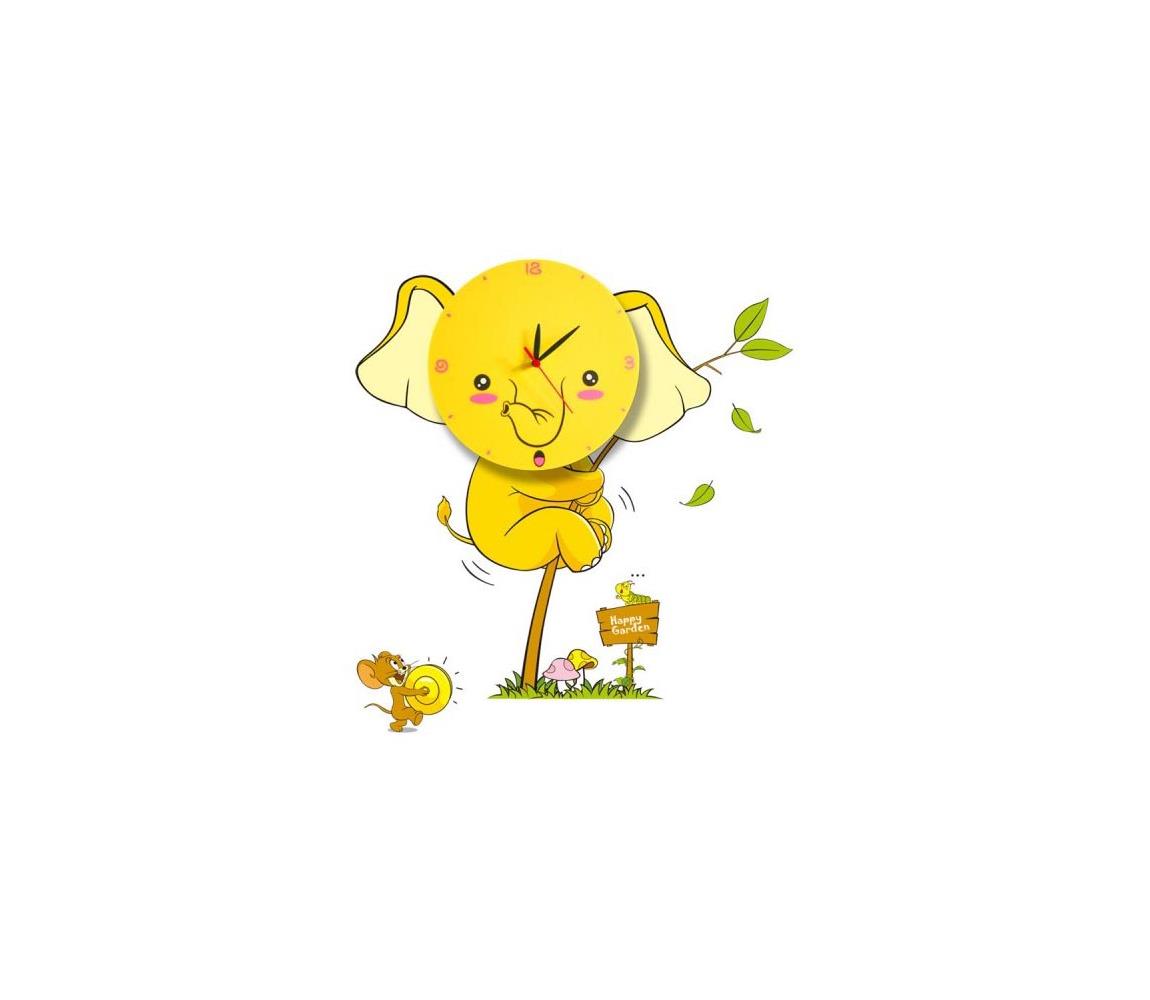 LED Detské nástenné svietidlo s hodinami 1xLED/1W/3xAAA