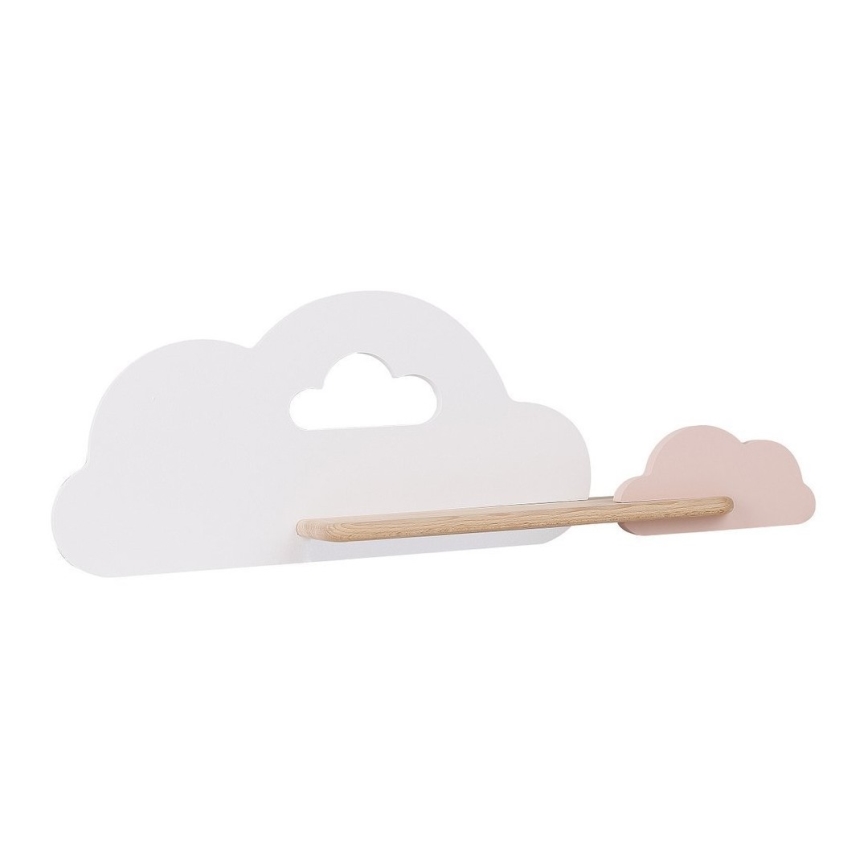 LED Detské nástenné svietidlo s poličkou CLOUD LED/5W/230V biela/ružová