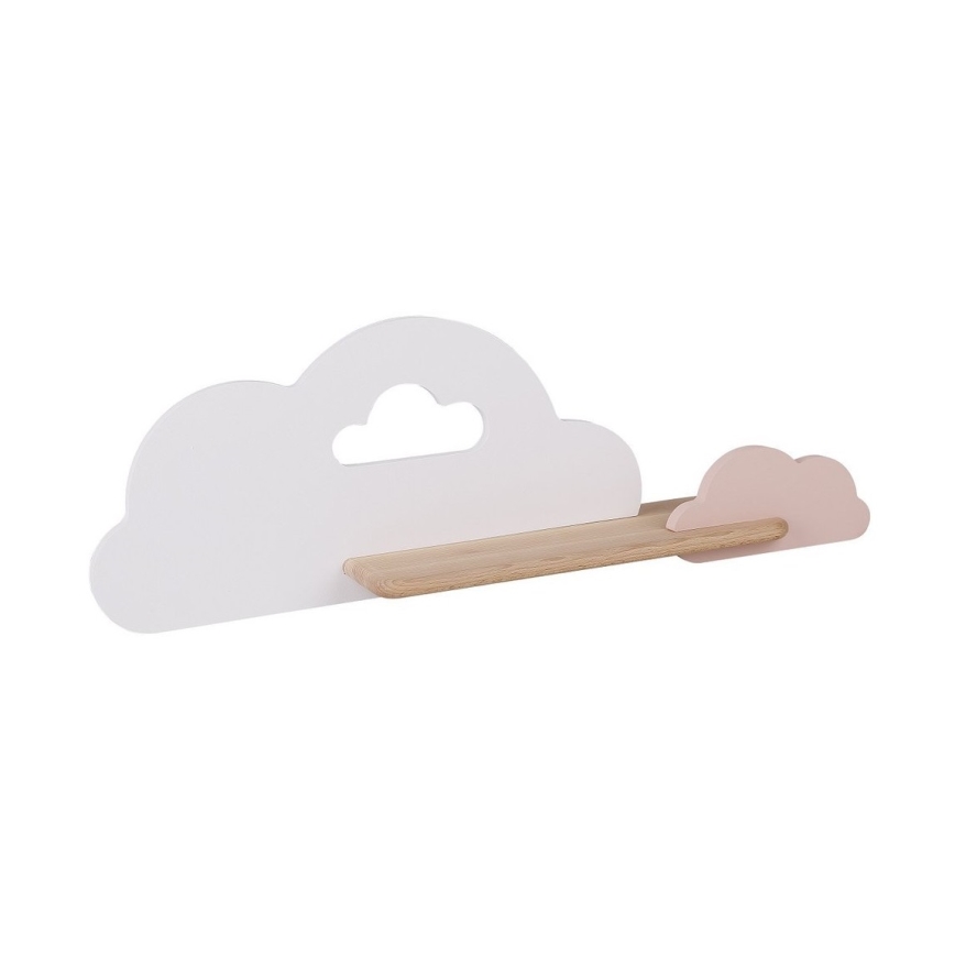 LED Detské nástenné svietidlo s poličkou CLOUD LED/5W/230V biela/ružová